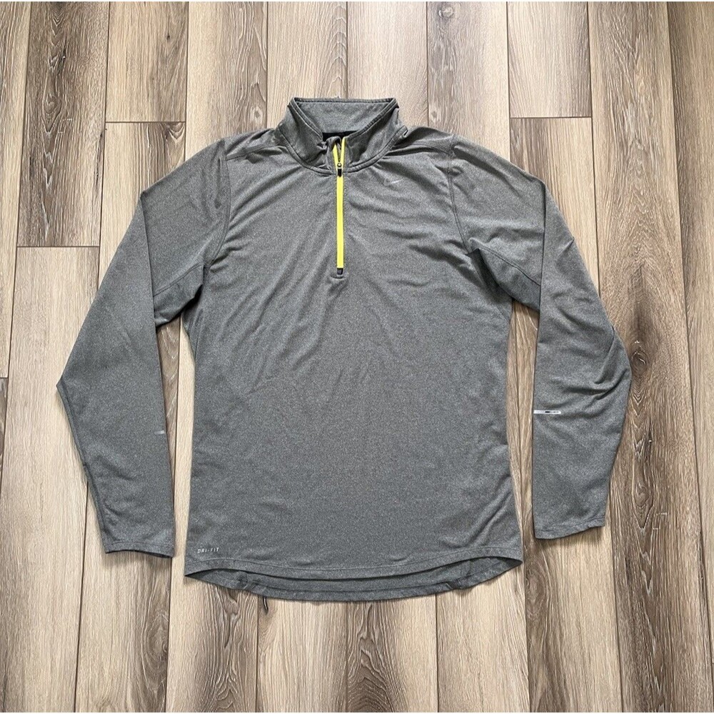 Nike Element Running 1/4 Zip Athletic Pullover Dri-Fit Mens Sz Small Thumb Holes